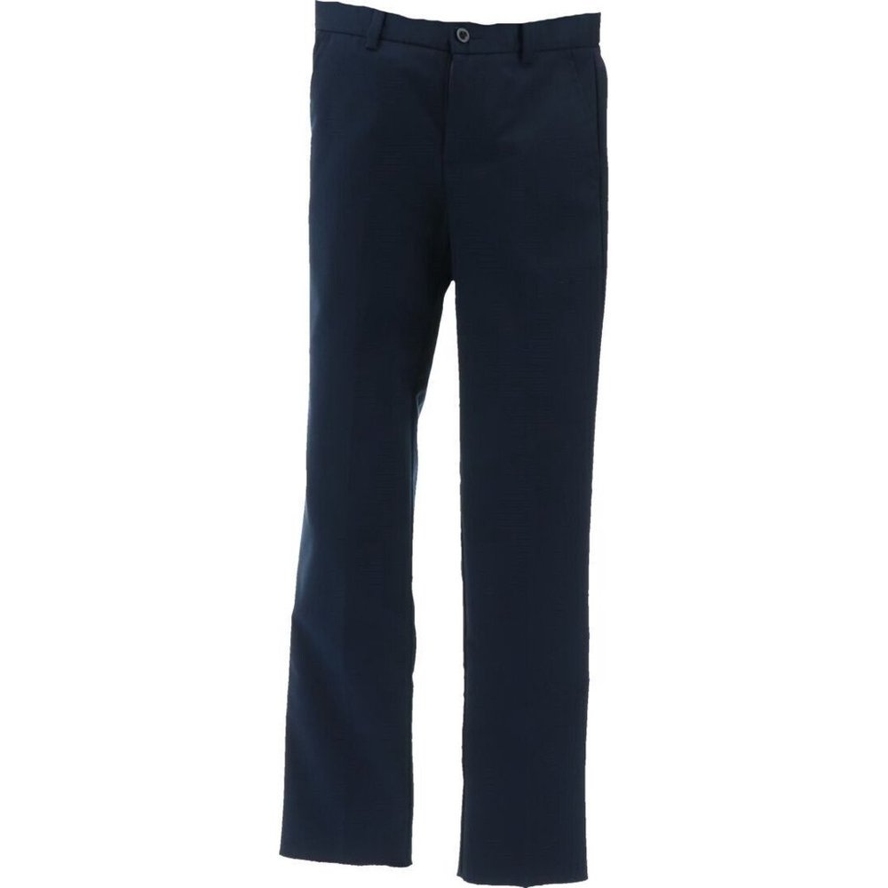 NWT LANDS' END UNIFORM MEN'S LE PERFECT FIT CHINO PANTS CLASSIC NAVY 35x35